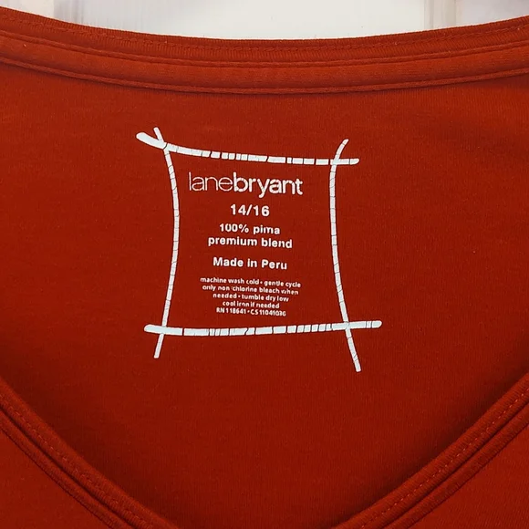 Lane Bryant 14/16 Red Top - Picture 3 of 3